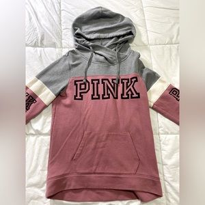 VS Pink Grey and Dusty Rose Pullover Hoodie